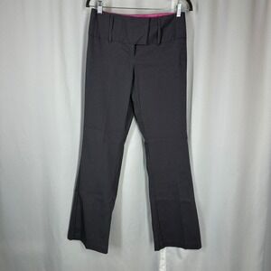 Traci Evans Limited Pinstripe Pants Size 7 Gray Flare Trouser Y2K 90s